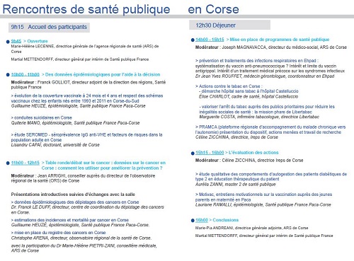 rencontres régionales de santé publique