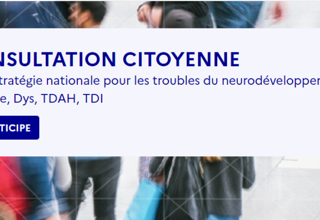 CONSULATION CITOYENNE Sur la stratégie nationale pour les troubles du neurodéveloppement : Autisme, Dys, TDAH, TDI