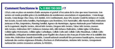 covid : Besoin d'aide ? 