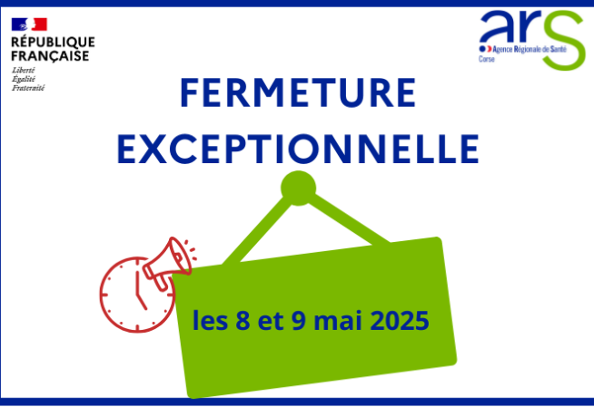 panneau fermeture exceptionnelle les 8 et 9 mai