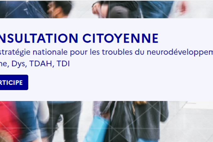 CONSULATION CITOYENNE Sur la stratégie nationale pour les troubles du neurodéveloppement : Autisme, Dys, TDAH, TDI